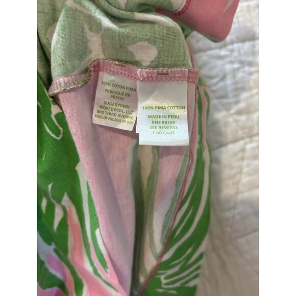 Lilly Pulitzer Loren Pink Pout Flamenco Pineapple Dress Size Medium Women - Picture 8 of 8
